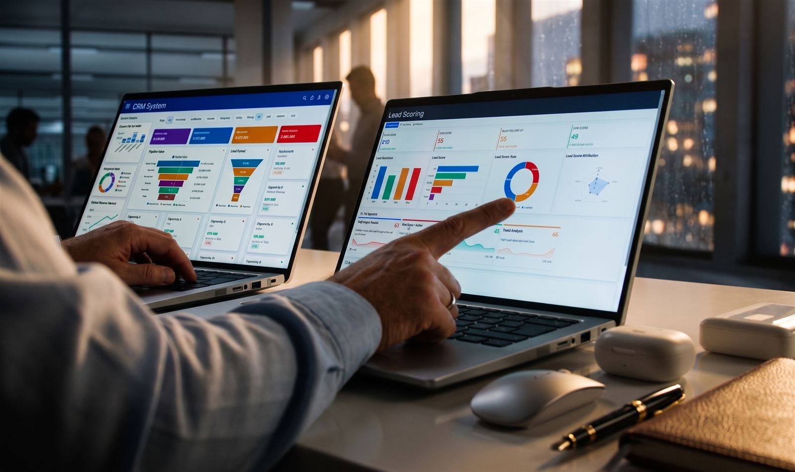 A strategist reviewing keyword and content planning data