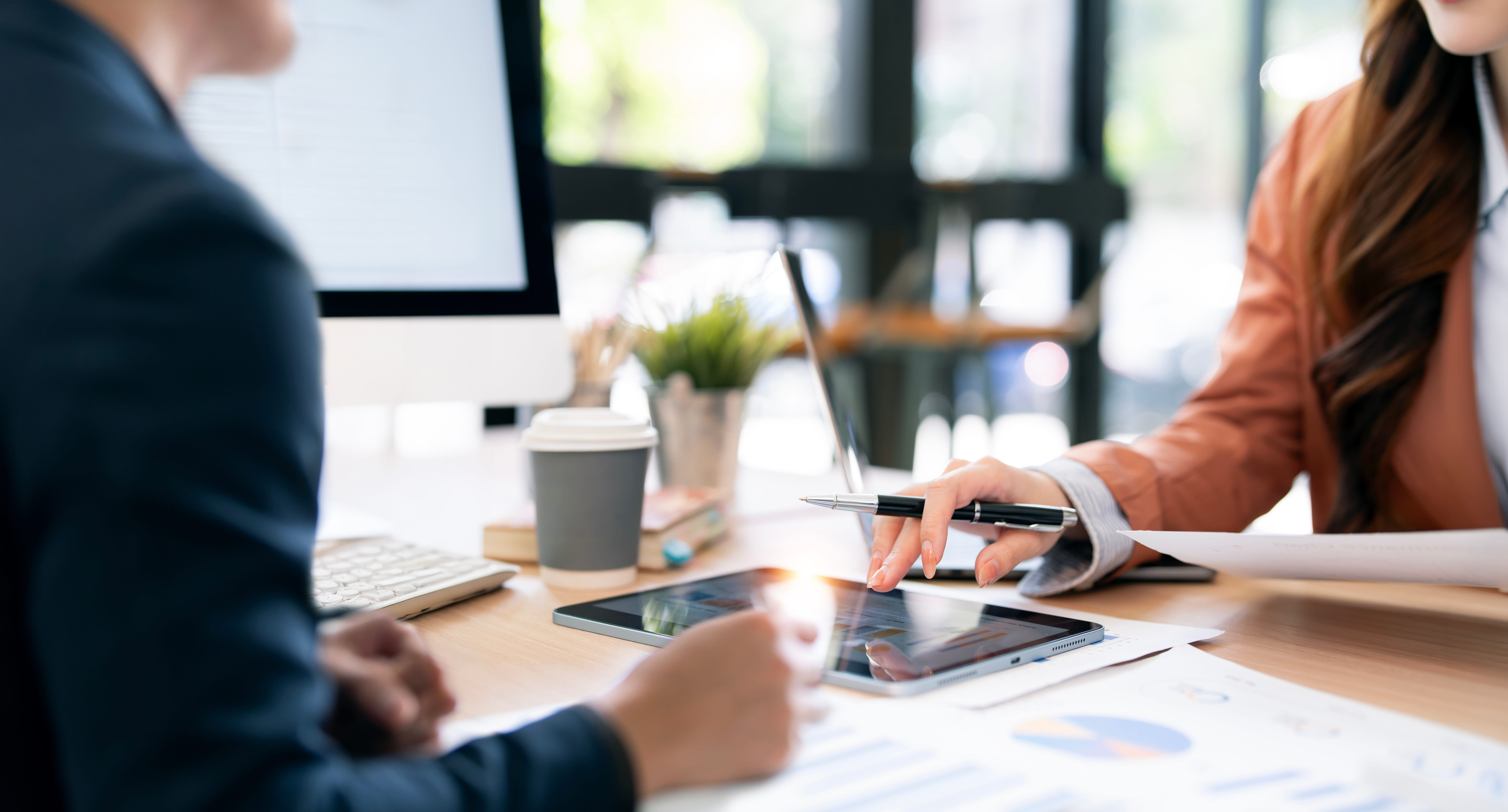 A strategist reviewing keyword and content planning data