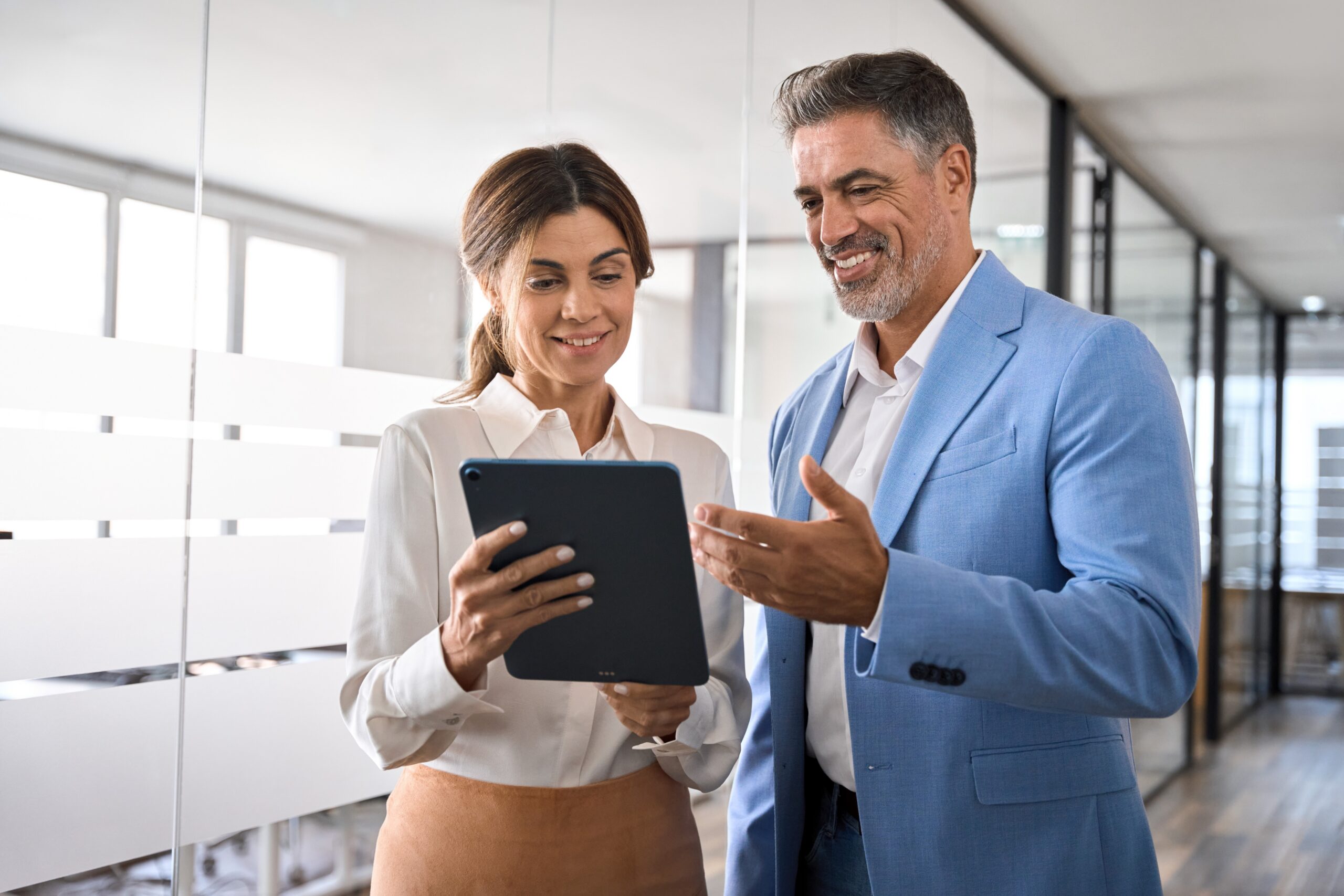 A clinic owner in a monthly performance review